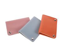 Healvian 3 Pièces Nail Drill Bits Holder Organizer Case With Snap Closure Portable Nail Tool Storage Bag For Travel Protective Inner Lining Orange