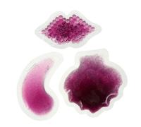 Healvian 3 pièces Pack de Gel Pads Visage et Yeux Réutilisables pour Soins Faciaux Thérapie Chaud Froid Flexible Soin Anti-œdème et Fatigue Pack Gel Rafraîchissant Multifonction