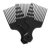Healvian 3 Pièces Peigne Coiffure Large à Dents Larges Peigne Démêlant Professionnel pour Cheveux Épais et Longs Coiffage et Massage Adapté Adultes et Garçon Fille Noir