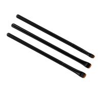 Healvian 3 Pièces Set de Pinceaux Maquillage Yeux Poils Doux Manche Bois pour Fards à Paupières et Eyeliner Outil Cosmétique Multifonction