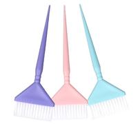 Healvian 3 pièces Set de Pinceaux Teinture Capillaire Souples avec Peigne Brosses Durables pour Salon et Usage Maison Accessoires Coiffure Colorés Rose