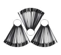 Healvian 3 Sachets de Palettes de Capsules D’Éventail 150 Pièces Noir Nuancier Vernis à Ongles pour Présentation et Pratique Nail Art Outil Professionnel pour Salon et Formation