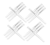 Healvian 30 Pièces 30 Pinceaux à Lèvres en Silicone Blanc avec Capuchons, Applicateurs Multifonctions pour Fard à Paupières, Correcteur et Gloss, Ensemble de Maquillage Hygiénique et
