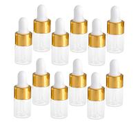 Healvian 30 pièces Bouteilles Verre avec Pipette Lot de Flacons pour Voyage et Aromathérapie Étanches et Pratiques Distribution Précise de