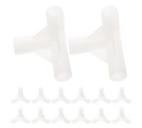Healvian 30 Pièces Connecteur de Cadre de Canopée Blanc en Plastique à Angle Droit, Raccord Trois Voies pour Tente Extérieure et Gazebo de Terrasse, Accessoires Polyvalents pour Camping