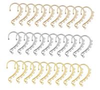 Healvian 30 pièces Crochets Oreilles DIY Boucles Oreilles Non Percées pour Fabrication Bijoux Femmes Accessoires Artisanales