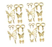 Healvian 300 Pièces Charms Ongles Doré Creux Accessoires Nail Art et Résistants pour Manucure Élégante et Événements Spéciaux