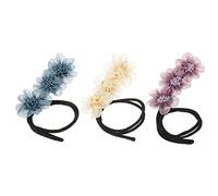 Healvian 3pièces Accessoires Chignon Fleurs Fabricant De Chignon Facile Pour Cheveux Épais Et Longs Outil Coiffure Pratique Pour Styles Variés