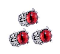 Healvian 3pièces Bague Œil De Dragon Du Diable Pour Homme Bague Yeux De Œil Du Diable Bande