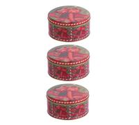 Healvian 3pièces Boîte Avec Couvercle Boîte à Pâtisserie Petite à Friandises Contenant Pour Collations Organisateur De Métalliques Pot à Thé à Biscuits Pour