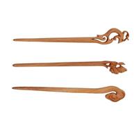 Healvian 3pièces Épingles à Cheveux De Pêcher Bâtons Chinois Artisanaux Pour Chignon Accessoires Élégants Pour Et