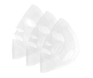 Healvian 3pièces Masque Facial Réutilisable Silicone Lot Applicateur Pour Visage Humain