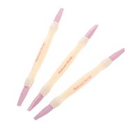 Healvian 3pièces Pumice Stone Nail File Double Headed Nail Polishing Pen Stick Cuticle Remover Trimmer Buffer Pedicure Tool for Home and Salon Use