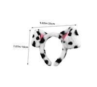 Healvian 3pièces Serre-tête Oreilles De Chien Dalmatien Pour Cosplay Fêtes Et Halloween Accessoire De Déguisement Réaliste Avec Oreilles Tachetées Pour Garçon Fille Et Adultes