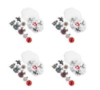 Healvian 4 Boîtes Boîte de Breloques pour Ongles Halloween en Résine, Accessoires de Bricolage Stables Éléments Classiques et Design Mignon pour Fête et Usage Quotidien