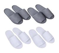 Healvian 4 Lot Pantoufles Homme Pliables Légères et Respirantes Chaussons Ouverts pour Voyage Spa et Invités Antidérapantes et Confortables