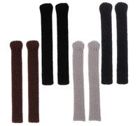 Healvian 4 paires Lot Protège Branches de Lunettes Antidérapants Tricot Élastique Accessoires Confortables pour et Solaires Maintien Sécurisé Derrière Oreille Couleurs Noir Gris et Bleu