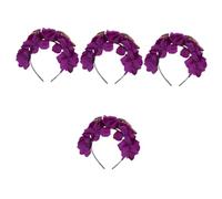 Healvian 4 Pièces Bandeau Halloween avec Claws Fantômes et Fleurs Roses pour Fête Cosplay Accessoire Unique pour Événements Thématiques et Photos Amusantes