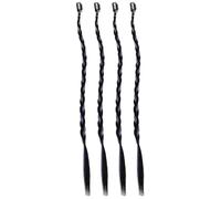 Healvian 4 Pièces Braided Ponytail Hair Extensions Clip-in Fish Bone Braid For Performance Mix