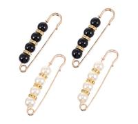 Healvian 4 pièces Broches de Sécurité Lot pour Écharpes et Châles Clips Réglables Antidérapants pour Femme Accessoires Mode pour Fixation et Ajustement des Vêtements
