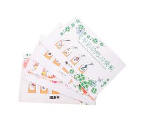 Healvian 4 Pièces Cahier Entraînement pour Manucure Artistique avec Conseils pour Débutants Outil Pratique pour Apprendre la Peinture sur Ongles Main