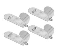Healvian 4 Pièces Clip pour Étagère de Congélateur en Acier Inoxydable Double Crochet, Fixation Stable et Installation Facile pour Réfrigérateurs Domestiques Argentés