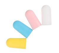 Healvian 4 Pièces Couvercles Silicone Élastiques pour Bouteilles de Voyage Lot de Protections Fuite pour Accessoires de Toilettage Croisière Design Compact et Portable Rose Jaune Bleu et