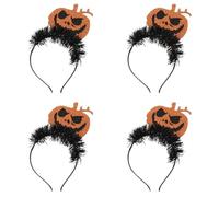 Healvian 4 Pièces Diadème Halloween Forme de Citrouille Accessoire pour Fêtes Parfait pour Costumées Célébrations Halloween