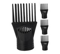 Healvian 4 pièces Embouts pour Sèche-cheveux Nozzle Plat Diffuseur Coiffure Protection Chaleur pour Stylisme Précis et Séchage Rapide Noir