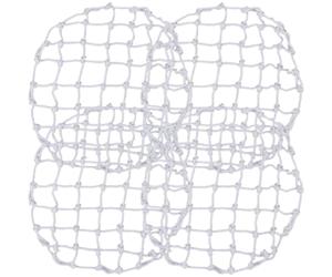 Healvian 4 Pièces Filet de Sécurité Antichute Rond en Polyester Blanc pour Puits Municipaux et Regards de Visite, Installation Pratique et Prévention des Chutes