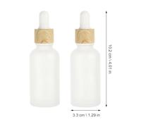 Healvian 4 pièces Flacons Pipette Rechargeables Verre Mat Lot de Bouteilles avec Compte Gouttes pour Huiles Essentielles Cosmétiques et Voyages