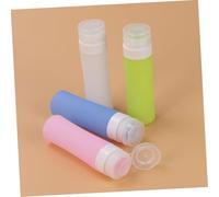 Healvian 4 pièces Flacons Voyage Silicone Bouteilles Souples Rechargeables Étanches pour Lotions et Réutilisables et Faciles à Remplir pour Déplacement et Camping Couleur Couleur Aléatoire