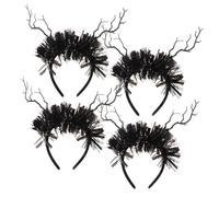 Healvian 4 Pièces Halloween Headbands Gothic Tree Branch Lightweight Headpiece For Day Of The Dead Cosplay And Party