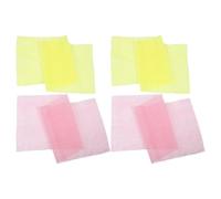 Healvian 4 Pièces Lot de 4 Filets Exfoliants en Nylon 30X80 CM - Serviette Exfoliante Longue Corps Dos, Éponge de Bain Anti-Odeurs, Séchage Rapide, Sauna