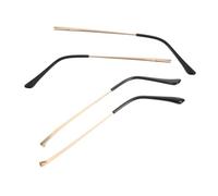Healvian 4 Pièces Metal Glasses Arms Replacement Kit Double Tooth Eyeglass Temple Legs For Stable Frame Repair Quick Installation Wear-resistant Material