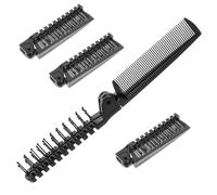 Healvian 4 Pièces Peigne Pliable Portable Noir Lot de Peignes Plastique pour Voyage et Usage Domestique Pratique et