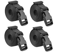 Healvian 4 pièces Sangles Bagages Élastiques Réglables Nylon Robuste avec Boucle Rapide pour Fixation Coffre Toit Voyage Camping Jardinage