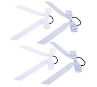 Healvian 4 Pièces Serre-tête Cheveux Ruban pour Filles Nœuds Élastiques Doux pour Queue de Cheval Accessoires Coiffure Confortables et Résistants pour Usage Quotidien