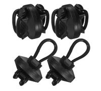 Healvian 4 Pièces Support de Lampe Torche pour Vélo 360° Rotation en Plastique et Silicone, Portable et Solide pour Ambiance Estivale Lors de Balades Nocturnes
