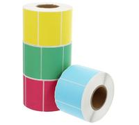 Healvian 4 Rouleaux D’Étiquettes Autocollantes Thermiques Colorées 60X40 MM 800 Pièces Résistantes à L’Huile Rayures Étiquettes de Prix Inscriptibles pour Magasin et Bureau