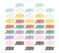 Healvian 40 Pendentifs Chiffres 2026 en Alliage de Zinc Émaillé Multicolore Kit DIY 40 Pièces pour Création Bijoux Porte-Clés et Décorations de Remise de Diplômes