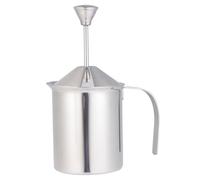 Healvian 400cc Pichet Mousseur It Inox Manuel avec Double Filtre pour Émulsionner Lait Entier et Écrémé Accessoire Barista Café pour Cappuccino et Latte Mousse Épaisse Rapide et Résistante
