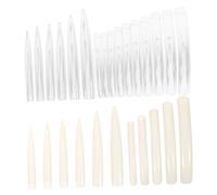 Healvian 44 Pièces Pointes D'ongles Incurvées Décorations D'ongles en Plastique Couverture Complète Forme pour Manucure Salon pour Banquet et Cosplay