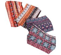 Healvian 4pièces Bandeau Africain Pour Femmes Turbans Et Bandeaux De Yoga De Bandeaux Pour Cheveux Fins Anti-transpiration Et Confortable