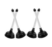 Healvian 4pièces Déboucheur Ventouse Toilette Pompe De Pression Caoutchouc Robuste pour Cuvette WC Outil De Succion Puissant Compact Et Polyvalent avec Poignée Ergonomique pour Salle