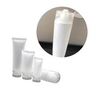 Healvian 4pièces Flacons Vides Pour Voyage Avec Couvercle Hermétique Pour Crème Visage Et Mains Lot De Blancs