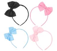 Healvian 4pièces Large Bowknot Handmade Headband Set Creative Hair Accessories for Girls Random Styles for Daily Wear and Cosplay
