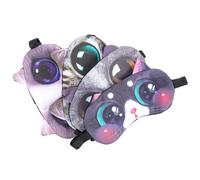 Healvian 4pièces Masque De Sommeil Ajustable Avec Motifs De Chats Pour Sommeil Confortable Et Apaisant