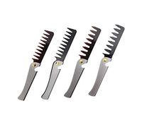 Healvian 4pièces Peigne Métallique Acier Pour Cheveux Et Barbe Design Vintage Portable Et Pratique Pour Coiffage Et De Bouteilles