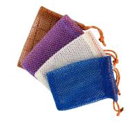 Healvian 4pièces Pochette à Exfoliante Avec Filet Moussant Pour Douche Et Voyage Lot De Facile à Transporter